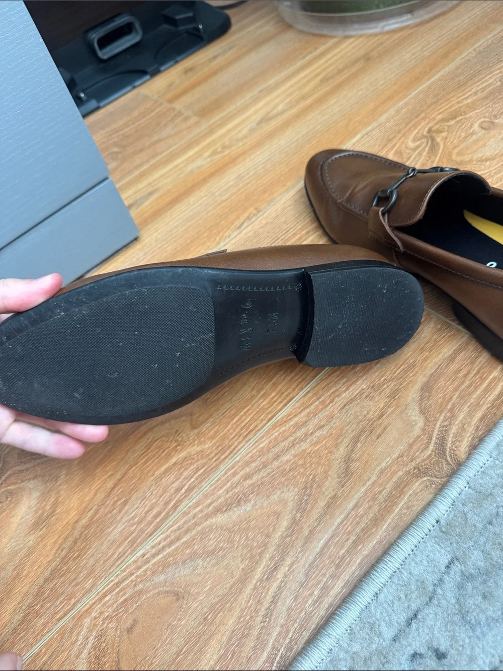 Mix No. 6 Men’s Brown Leather Bit-Detail Slip-Ons